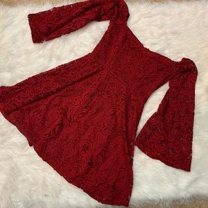 💃🏻 LF House of Three red lace dress 💃🏻